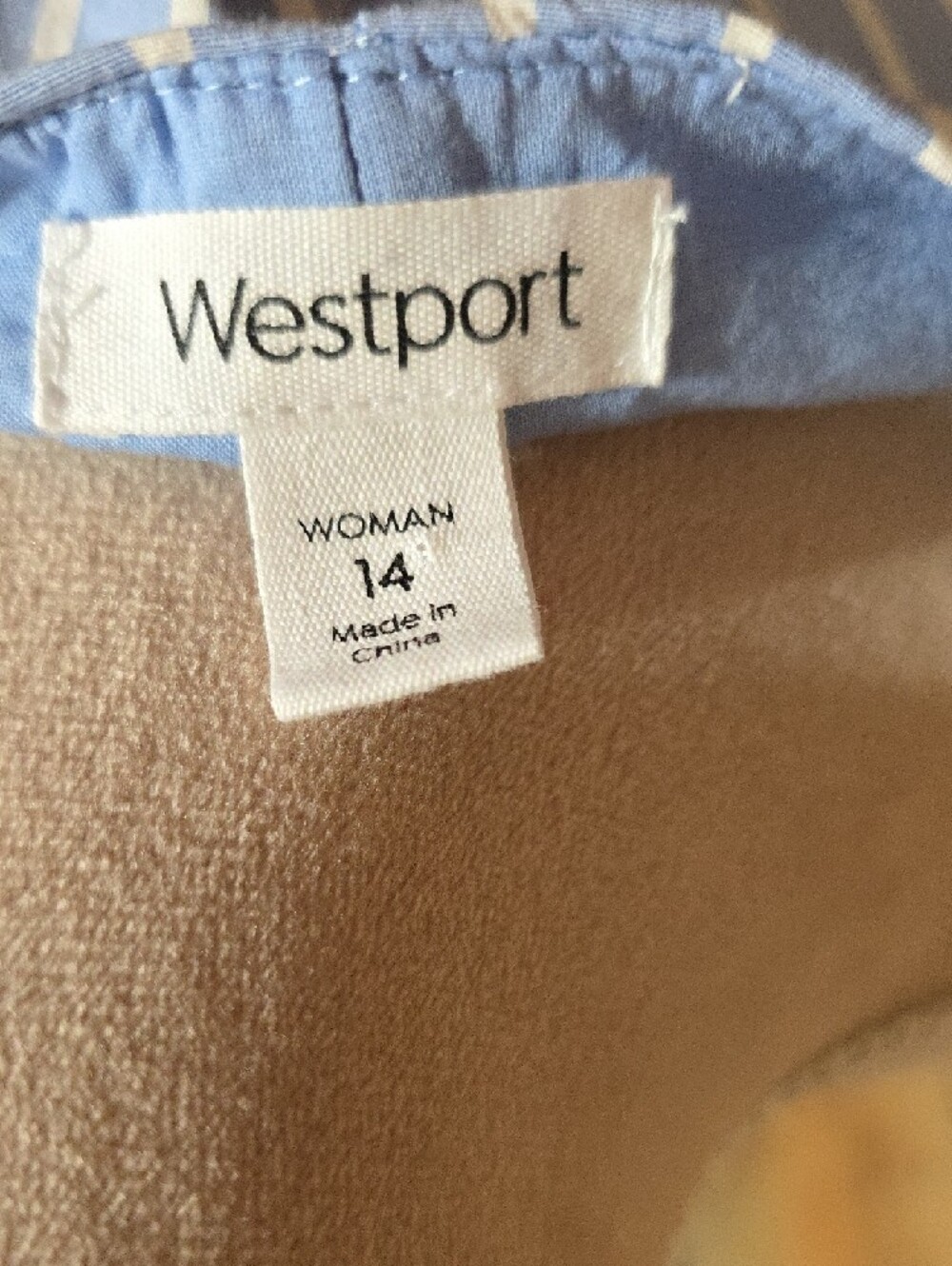 Westport Blue and White Striped Lace-Trim Midi Dress - Picture 2 of 12